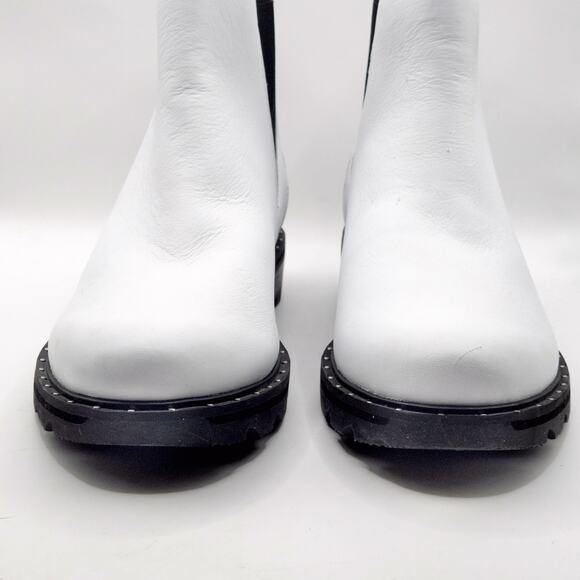NEW Sorel Women’s Lennox Chelsea Boots White Minimalist Capsule Wardrobe Size 9 - Picture 6 of 12